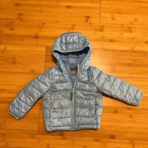 Primary Light Blue Kids Puffer Jacket, size 18-24 months